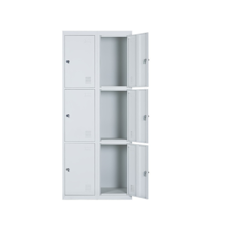 2L-B3 Triple Tiers 6 Doors Metal Locker