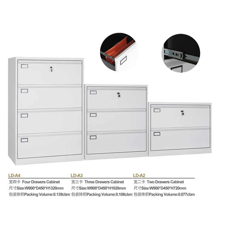 LD-A2 Steel Lateral 2 Drawers Cabinet