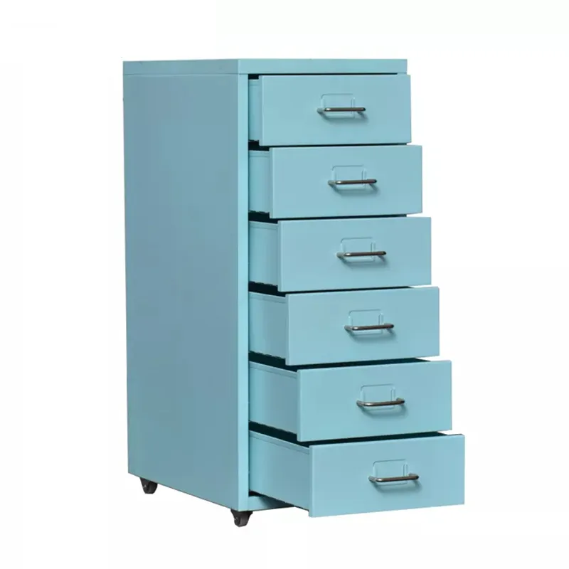 D-D6 6 Drawer Under Desk Mobile File Cabinet